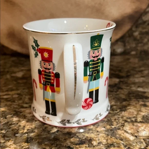 Grace Teaware Set Of 2 Holiday Nutcracker Theme Porcelain Mugs - Picture 5 of 10
